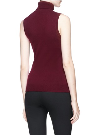 Back View - Click To Enlarge - THEORY - Cashmere turtleneck sleeveless sweater