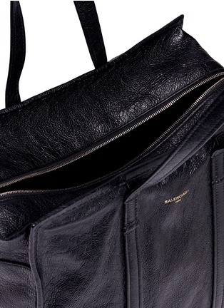 Detail View - Click To Enlarge - BALENCIAGA - 'Arena Bazar' crinkled leather tote bag