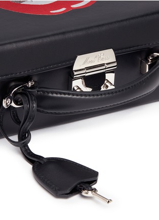 Detail View - Click To Enlarge - MARK CROSS - 'Grace Small Box' metallic lip print leather trunk