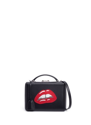 Main View - Click To Enlarge - MARK CROSS - 'Grace Small Box' metallic lip print leather trunk