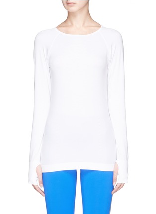Main View - Click To Enlarge - ELEVEN BY VENUS WILLIAMS - 'Seamless Absolute' textured panel long sleeve T-shirt