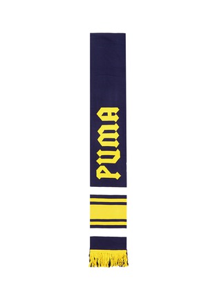 Main View - Click To Enlarge - FENTY PUMA BY RIHANNA - Fringe stripe logo intarsia varsity scarf