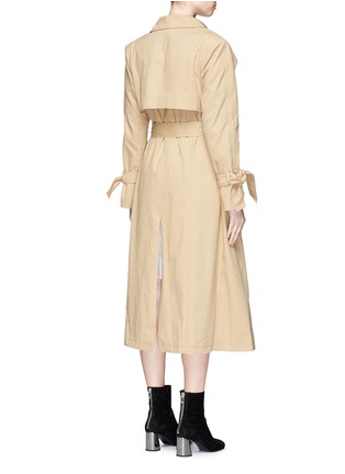 Back View - Click To Enlarge - 73437 - Oversized cotton drill trench coat