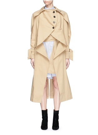 Main View - Click To Enlarge - 73437 - Oversized cotton drill trench coat