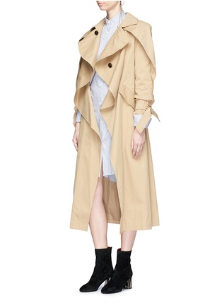 Figure View - Click To Enlarge - 73437 - Oversized cotton drill trench coat