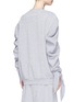 Back View - Click To Enlarge - 73437 - Tie cocoon sleeve oversized metallic sweatshirt