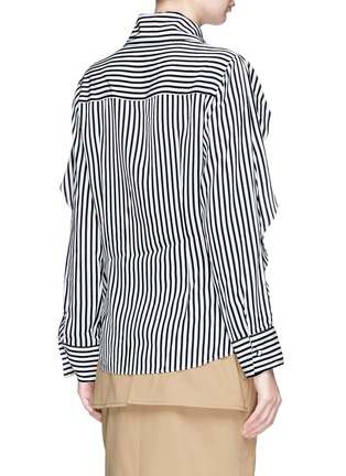 Back View - Click To Enlarge - 73437 - Cocoon sleeve stripe crepe shirt