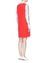Back View - Click To Enlarge - VICTORIA, VICTORIA BECKHAM - Knotted waist crepe shift dress