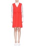 Main View - Click To Enlarge - VICTORIA, VICTORIA BECKHAM - Knotted waist crepe shift dress