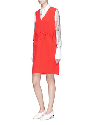 Figure View - Click To Enlarge - VICTORIA, VICTORIA BECKHAM - Knotted waist crepe shift dress