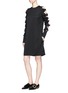 Figure View - Click To Enlarge - VICTORIA, VICTORIA BECKHAM - Knotted sleeve jersey shift dress