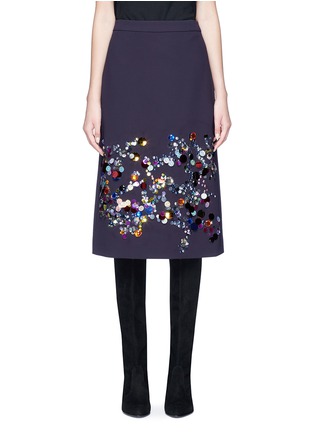 Main View - Click To Enlarge - VICTORIA, VICTORIA BECKHAM - Paillette embellished crepe skirt