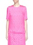 Main View - Click To Enlarge - VICTORIA, VICTORIA BECKHAM - Pleated back overlay wavy stripe print twill top