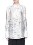 Main View - Click To Enlarge - VICTORIA, VICTORIA BECKHAM - Portrait and lips doodle print silk satin shirt