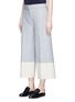 Front View - Click To Enlarge - VICTORIA, VICTORIA BECKHAM - Colourblock high waist suiting culottes