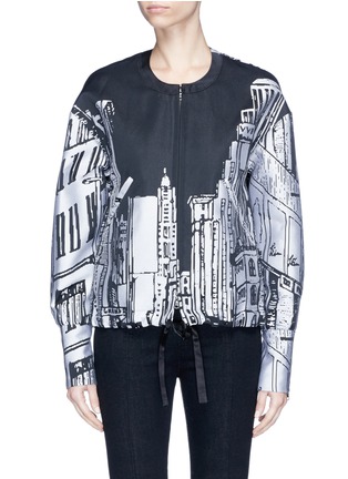 Main View - Click To Enlarge - VICTORIA, VICTORIA BECKHAM - Cityscape jacquard jacket