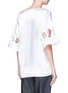 Back View - Click To Enlarge - VICTORIA, VICTORIA BECKHAM - Knot sleeve oversized satin T-shirt
