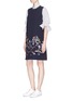 Figure View - Click To Enlarge - VICTORIA, VICTORIA BECKHAM - Paillette embellished crepe shift dress