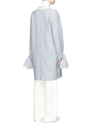 Back View - Click To Enlarge - VICTORIA, VICTORIA BECKHAM - Tie cuff oversized coat