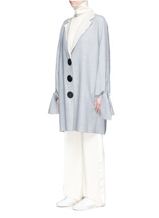 Front View - Click To Enlarge - VICTORIA, VICTORIA BECKHAM - Tie cuff oversized coat