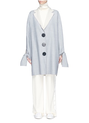 Main View - Click To Enlarge - VICTORIA, VICTORIA BECKHAM - Tie cuff oversized coat