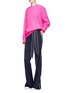 Figure View - Click To Enlarge - VICTORIA, VICTORIA BECKHAM - Oversized lambswool rib knit sweater