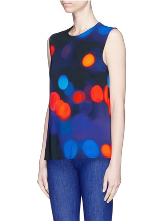 Front View - Click To Enlarge - VICTORIA, VICTORIA BECKHAM - Dot print sleeveless jersey top