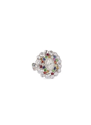 Main View - Click To Enlarge - CENTAURI LUCY - Catherine' diamond gemstone 18k white gold ring