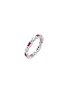 Main View - Click To Enlarge - CENTAURI LUCY - ‘ART DECO’ DIAMOND RUBY 18K WHITE GOLD RING