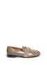 Main View - Click To Enlarge - CHLOÉ - 'Olly' fringe suede trim calfskin leather loafers