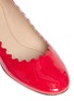 Detail View - Click To Enlarge - CHLOÉ - 'Lauren' scalloped patent leather ballerina flats