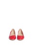 Front View - Click To Enlarge - CHLOÉ - 'Lauren' scalloped patent leather ballerina flats