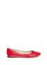 Main View - Click To Enlarge - CHLOÉ - 'Lauren' scalloped patent leather ballerina flats