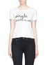 Main View - Click To Enlarge - ALICE & OLIVIA - 'Rylyn' slogan embroidered cropped T-shirt