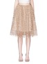 Main View - Click To Enlarge - ALICE & OLIVIA - 'Almira' sequin metallic guipure lace party skirt