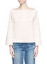 Main View - Click To Enlarge - ALICE & OLIVIA - 'Genia' faux pearl bell sleeve satin top