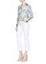 Figure View - Click To Enlarge - ALICE & OLIVIA - 'Amos' floral paisley burnout appliqué tunic shirt