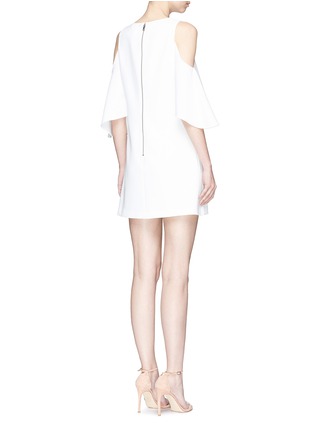 Back View - Click To Enlarge - ALICE & OLIVIA - 'Coley' ruffle cold shoulder shift dress