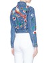 Back View - Click To Enlarge - ALICE & OLIVIA - 'Chloe' floral embellished cropped denim jacket