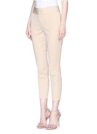 Front View - Click To Enlarge - ALICE & OLIVIA - 'Cadence' zip cuff wool-blend suiting pants