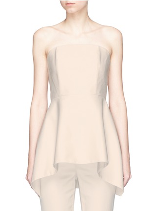 Main View - Click To Enlarge - ALICE & OLIVIA - 'Duncan' strapless high-low peplum top