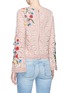 Back View - Click To Enlarge - ALICE & OLIVIA - 'Pasha' embellished floral embroidery guipure lace top