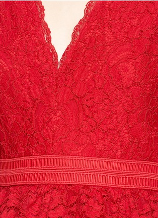 Detail View - Click To Enlarge - ALICE & OLIVIA - 'Clora' tiered corded lace mini dress