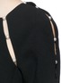 Detail View - Click To Enlarge - ALICE & OLIVIA - 'Kristiana' faux pearl cutout shoulder suiting dress