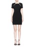 Main View - Click To Enlarge - ALICE & OLIVIA - 'Kristiana' faux pearl cutout shoulder suiting dress
