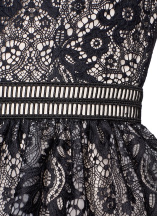 Detail View - Click To Enlarge - ALICE & OLIVIA - 'Ellis' tiered floral guipure lace dress