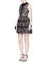 Figure View - Click To Enlarge - ALICE & OLIVIA - 'Ellis' tiered floral guipure lace dress