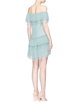 Back View - Click To Enlarge - ALICE & OLIVIA - 'Flora' off-shoulder tiered ruffle dress