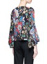 Back View - Click To Enlarge - ALICE & OLIVIA - 'Baska' bell sleeve floral tapestry print twill blouse