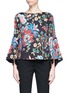 Main View - Click To Enlarge - ALICE & OLIVIA - 'Baska' bell sleeve floral tapestry print twill blouse